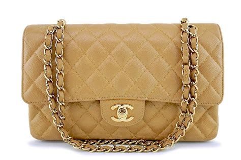 chanel classic flap camel